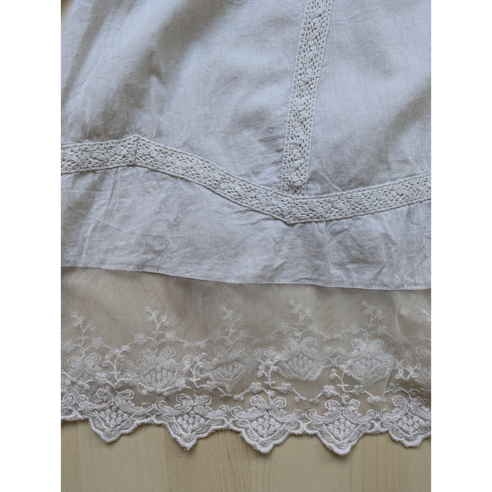 Sundance Lace Embroidered Peasant Princess Boho‎ Flute Sleeve Babydoll Tunic L - Picture 8 of 16